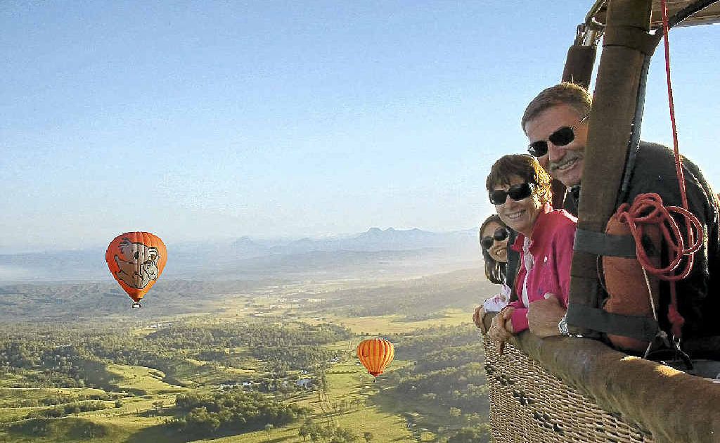 IN THE CLOUDS: Surprise Mum with a scenic hot-air balloon ride. IN THE CLOUDS: Surprise Mum with a scenic hot-air balloon ride.